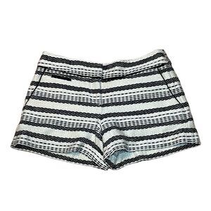 Ann Taylor Loft The Riviera Shorts, woven black cream, 0